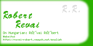 robert revai business card